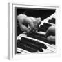 The Hands of Pianist Josef Hofmann on Piano Keyboard-Gjon Mili-Framed Premium Photographic Print