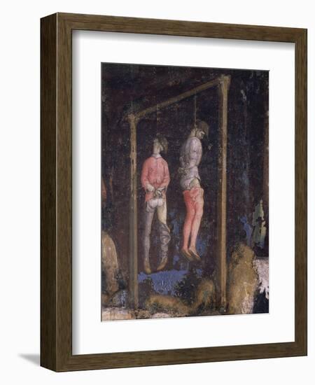 The Hanged Men, Detail from of St George and the Princess, 1433-1435-Antonio Pisano-Framed Giclee Print