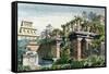 The Hanging Gardens of Babylon, from a Series of the "Seven Wonders of the World"-Ferdinand Knab-Framed Stretched Canvas