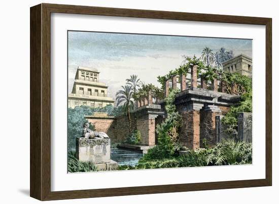 The Hanging Gardens of Babylon, from a Series of the "Seven Wonders of the World"-Ferdinand Knab-Framed Giclee Print