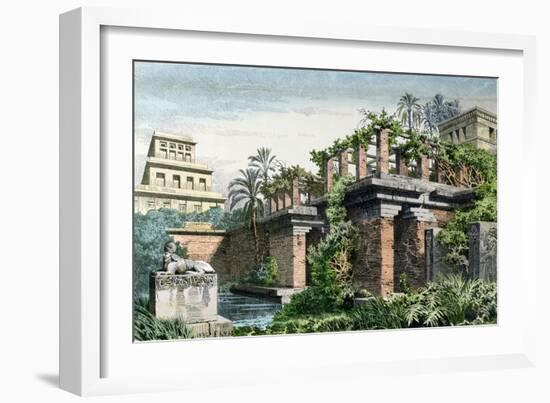 The Hanging Gardens of Babylon, from a Series of the "Seven Wonders of the World"-Ferdinand Knab-Framed Giclee Print