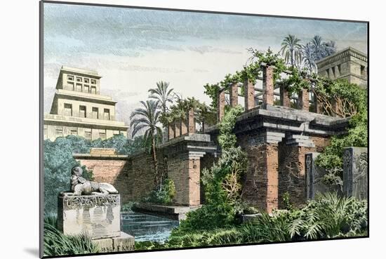 The Hanging Gardens of Babylon, from a Series of the "Seven Wonders of the World"-Ferdinand Knab-Mounted Giclee Print