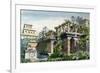 The Hanging Gardens of Babylon, from a Series of the "Seven Wonders of the World"-Ferdinand Knab-Framed Giclee Print