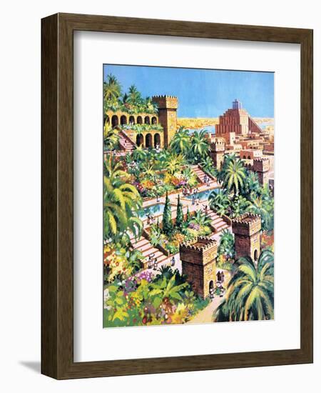 The Hanging Gardens of Babylon-Green-Framed Giclee Print