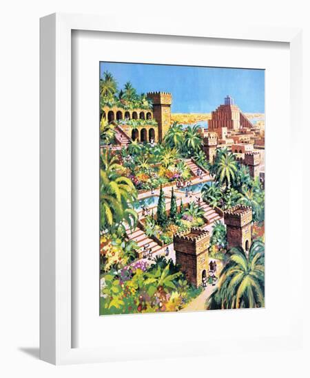 The Hanging Gardens of Babylon-Green-Framed Giclee Print