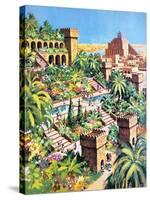 The Hanging Gardens of Babylon-Green-Stretched Canvas