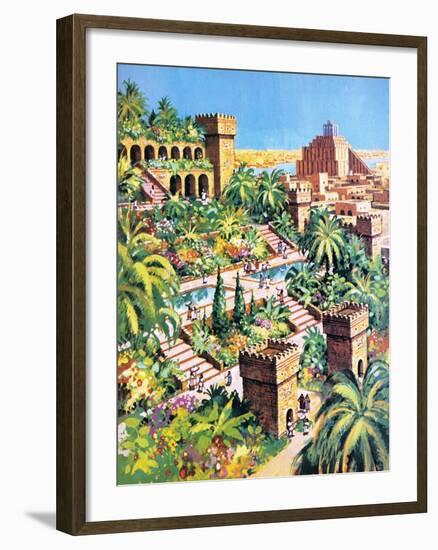 The Hanging Gardens of Babylon-Green-Framed Giclee Print