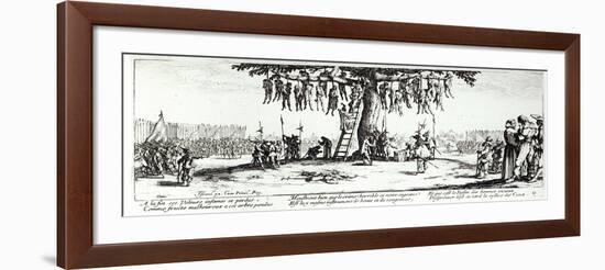 The Hanging, Plate 11 from "The Miseries and Misfortunes of War" 1633-Jacques Callot-Framed Giclee Print
