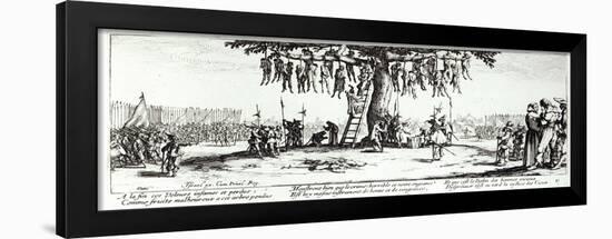 The Hanging, Plate 11 from "The Miseries and Misfortunes of War" 1633-Jacques Callot-Framed Giclee Print