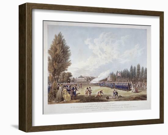 The Hans-Town Association Exercising at their Ground in Knightsbridge, London, 1799-Joseph Constantine Stadler-Framed Giclee Print