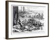 The Happy and Trouble Free Life of the Cripple (Engraving) (B/W Photo)-Hieronymus Bosch-Framed Giclee Print