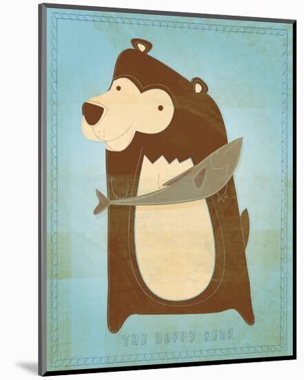 The Happy Bear-John Golden-Mounted Art Print