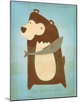 The Happy Bear-John W^ Golden-Mounted Art Print