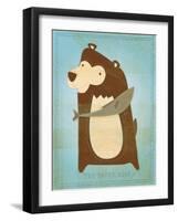 The Happy Bear-John W Golden-Framed Giclee Print
