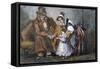 The Happy Family, 1847-Paul Gavarni-Framed Stretched Canvas