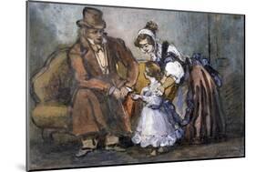 The Happy Family, 1847-Paul Gavarni-Mounted Giclee Print