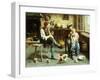 The Happy Family (Oil on Canvas)-Eugenio Zampighi-Framed Giclee Print