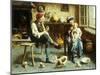 The Happy Family (Oil on Canvas)-Eugenio Zampighi-Mounted Giclee Print