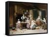 The Happy Family-Charles Auguste Romain Lobbedez-Framed Stretched Canvas