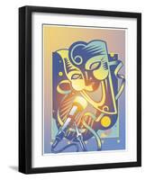 The Happy Microphone-David Chestnutt-Framed Giclee Print