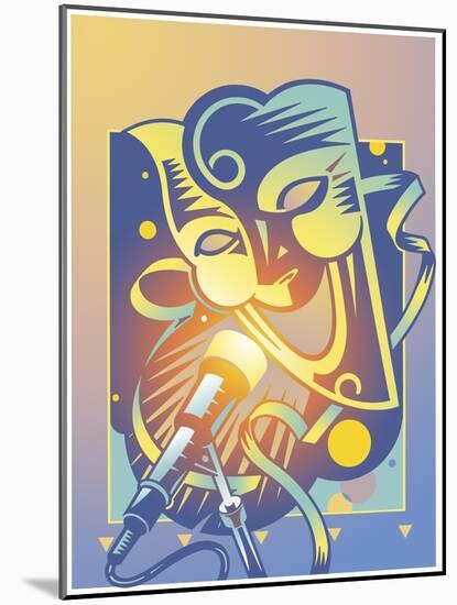 The Happy Microphone-David Chestnutt-Mounted Giclee Print