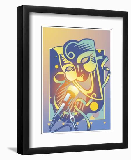 The Happy Microphone-David Chestnutt-Framed Premium Giclee Print