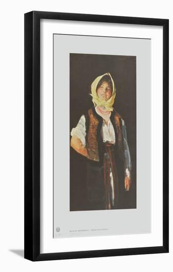 The Happy Peasant Woman-Nicolae Grigorescu-Framed Collectable Print