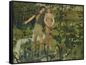 The Happy Valley-William Stott-Framed Stretched Canvas