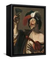 The Happy Violinist-Gerrit van Honthorst-Framed Stretched Canvas