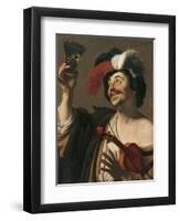 The Happy Violinist-Gerrit van Honthorst-Framed Giclee Print