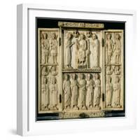 The Harbaville Triptych Depicting Christ Enthroned with the Virgin and St. John the Baptist-Byzantine-Framed Giclee Print