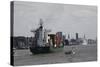 The Harbor Area of Hamburg, Germany-Dennis Brack-Stretched Canvas