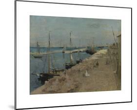 The Harbor At Cherbourg-Berthe Morisot-Mounted Premium Giclee Print