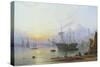 The Harbor at North Shields-Joseph Crawhall-Stretched Canvas