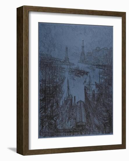 The Harbor, Genoa, 1913-Joseph Pennell-Framed Giclee Print