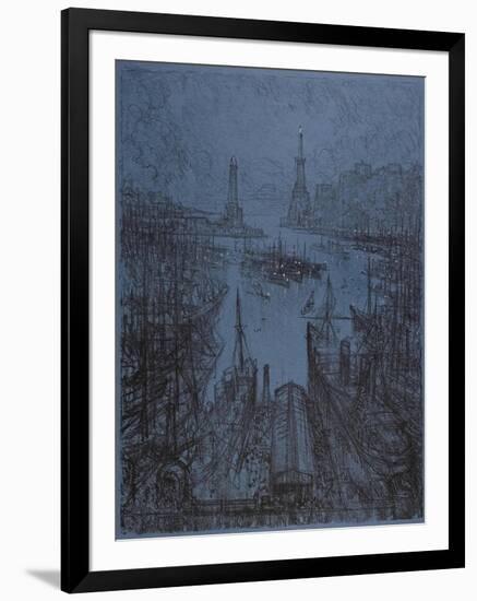 The Harbor, Genoa, 1913-Joseph Pennell-Framed Giclee Print