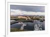 The Harbor Town of Stykkisholmur as Seen from Small Island of Stykkia on Snaefellsnes Peninsula-Michael Nolan-Framed Photographic Print