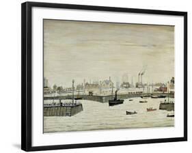 The Harbour, 1957-Laurence Stephen Lowry-Framed Giclee Print