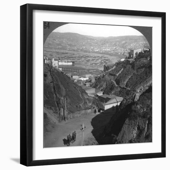 The Harbour and City of Valparaiso, Chile, C1900s-null-Framed Photographic Print