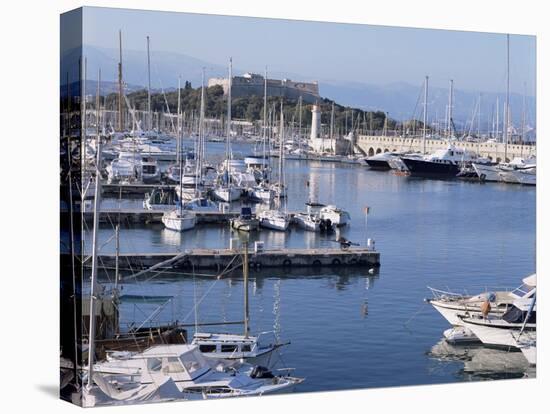 The Harbour and Fort Carre Where Napoleon was Imprisoned, Antibes, Alpes Maritimes, Cote d'Azur-Walter Rawlings-Stretched Canvas