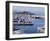 The Harbour and Fort Carre Where Napoleon was Imprisoned, Antibes, Alpes Maritimes, Cote d'Azur-Walter Rawlings-Framed Premium Photographic Print