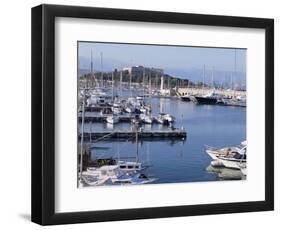 The Harbour and Fort Carre Where Napoleon was Imprisoned, Antibes, Alpes Maritimes, Cote d'Azur-Walter Rawlings-Framed Photographic Print