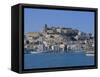The Harbour and Ibiza Town, Ibiza, Balearic Islands, Spain, Europe-Firecrest Pictures-Framed Stretched Canvas