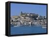 The Harbour and Ibiza Town, Ibiza, Balearic Islands, Spain, Europe-Firecrest Pictures-Framed Stretched Canvas