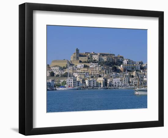 The Harbour and Ibiza Town, Ibiza, Balearic Islands, Spain, Europe-Firecrest Pictures-Framed Photographic Print