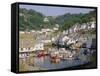 The Harbour and Village, Polperro, Cornwall, England, UK-Philip Craven-Framed Stretched Canvas