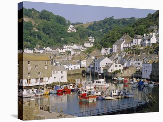 The Harbour and Village, Polperro, Cornwall, England, UK-Philip Craven-Stretched Canvas