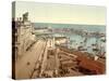 The Harbour at Algiers, Pub. C.1900-null-Stretched Canvas