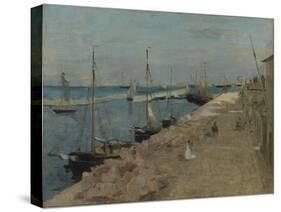 The Harbour at Cherbourg, 1871-Berthe Morisot-Stretched Canvas