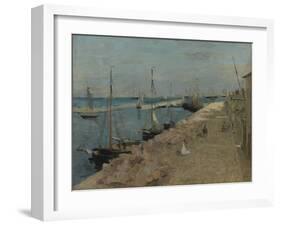 The Harbour at Cherbourg, 1871-Berthe Morisot-Framed Giclee Print